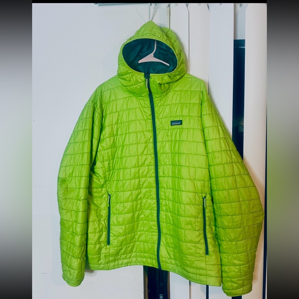 PATAGONIA MENS XL PEPPERGRASS GREEN NANO PUFF HOODY. PRIMALOFT FILL,STYLE 84222 - Picture 13 of 13